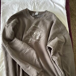 Grey something about her Graphic Sweater